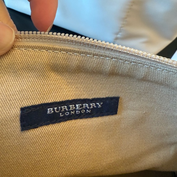 Burberry Beige and Black Purse/Makeup Bag
